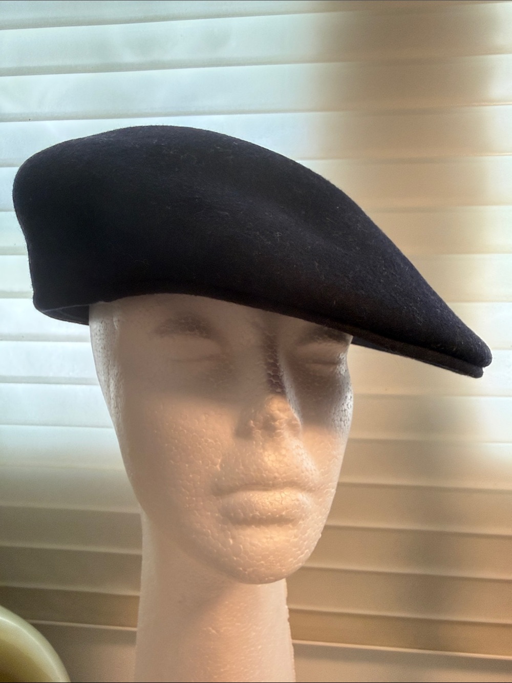 Vintage Brooks Black Wool Driving Cap made in England